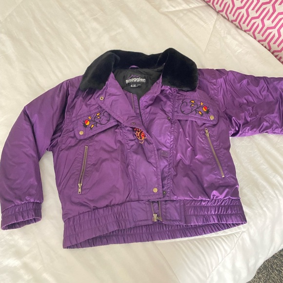 Oversized Vintage Purple Snuggler Ski Jacket - Picture 4 of 4